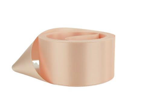 Image of Ribbon Bazaar Double Faced Satin 3 inch Rose Petal 25 Yards 100% Polyester Ribbon
