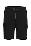 !Solid SDBarett Herren Sweatshorts Kurze Hose Jogginghose mit elastischem Bund und Kordeln Regular Fit aus 100% Baumwolle, Größe:XL, Farbe:True Black (194008)