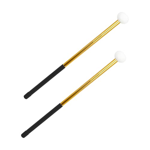 Baquetas para batería VICASKY versátiles de aleación de aluminio con cabeza de fieltro, para snare drum y jazz drum miniatura 6