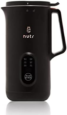 NUTR Machine Automatic Nut Milk Maker, Homemade Almond, Oat, Coconut, Soy, or Plant Based Milks and Non Dairy Beverages, Boil and Blend Single Servings, Stainless Steel, Self-Cleaning, Black/Rose Gold
