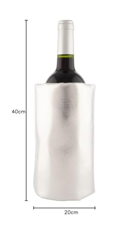 Housse refroidisseur de vin argenté manchon thermique de table - 4