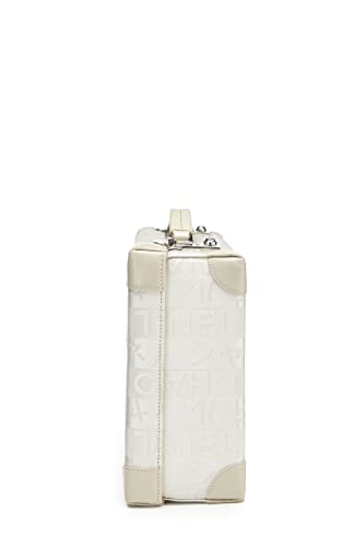 Pre-Loved White Satin Ginza Briefcase LTD, White3