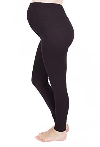Mija – Leggins de maternidad calientes longitud completa para el clima frío 3006 (EU 40, Marron)