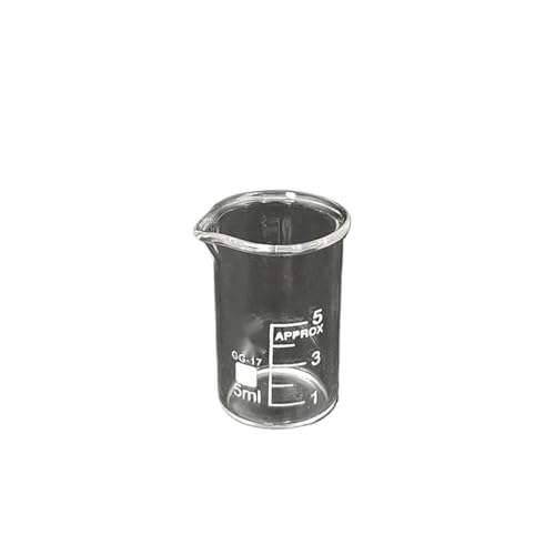 Bécher en verre borosilicaté de 5 ml forme basse avec bec verseur pour laboratoire