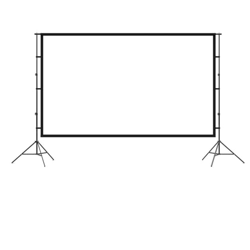 Pantalla de proyección para cine en casa con soporte, pantalla HD portátil de 100 pulgadas con funda de transporte miniatura 1