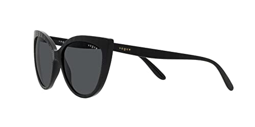 Vogue Eyewear Woman Sunglasses Black Frame, Dark Grey Lenses, 57MM4