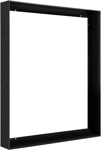Floating Frame for 20x20 Canvas Paintings, DIY Metal Canvas Frame with 1.5" Deep for Oil Paintings Portrait Landscape Living Room Bedroom Office Wall Art Decor (Black)