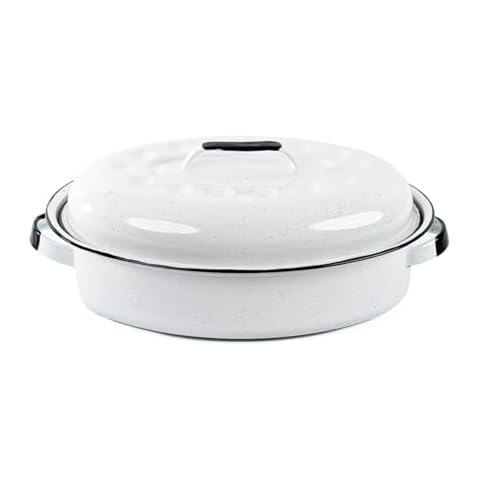 Cocotte Ovale Roaster Granite Ware Cover