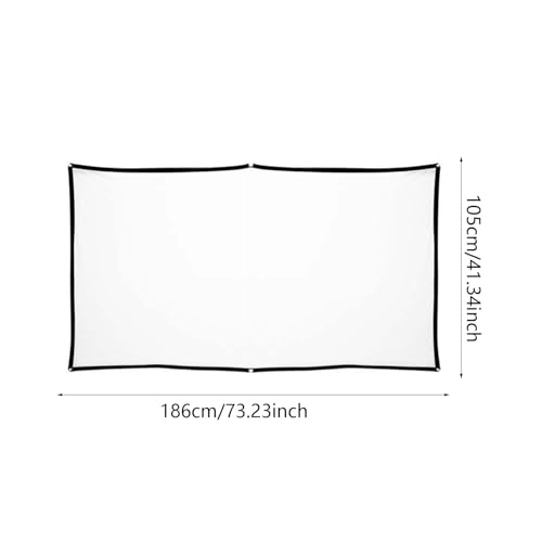 Écran de projection format large 84po toile cinéma sans plis pour vidéoprojecteur de maison