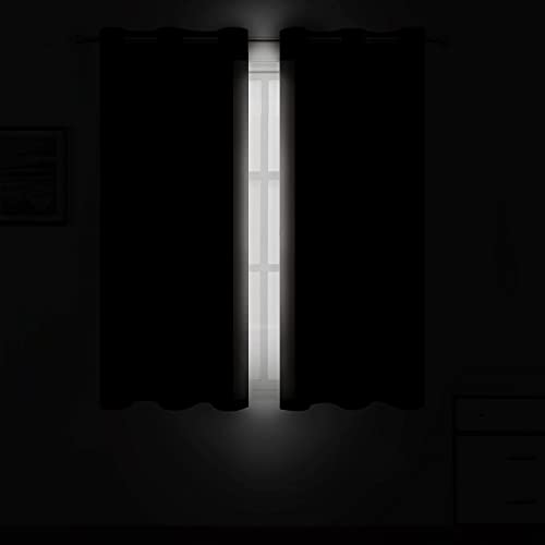 Image of LEMOMO Light Beige Thermal Blackout Curtains /42 x 63 Inch /Set of 2 Panels Room Darkening Curtains for Bedroom