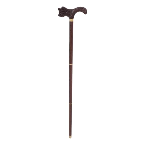 Canne de marche bois sculpté main idée cadeau pour seniors