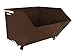 Vestil Steel Light Duty Low Profile Self Dumping Hopper 1-1/2 Cubic Yard 2000 Lb. Capacity Earth Tone Brown