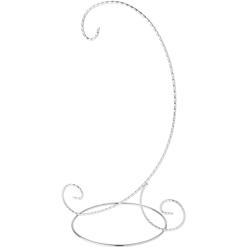 Bard's Twisted Silver-toned Ornament Stand, Large, 12.25
