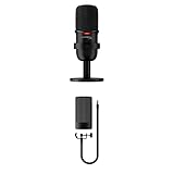 Bundle of HyperX SoloCast – USB Condenser Gaming Microphone, for PC, PS4, PS5 and Mac, Tap-to-Mute Sensor, Cardioid Polar Pattern + HyperX Shield Microphone Pop Filter