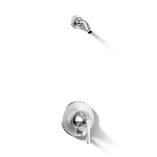 Kohler TLS35943-4-CP kit de recorte de ducha BuckleyTM Rite-Temp® con desviador de botón pulsador, sin cabezal de ducha, cromo pulido miniatura 1