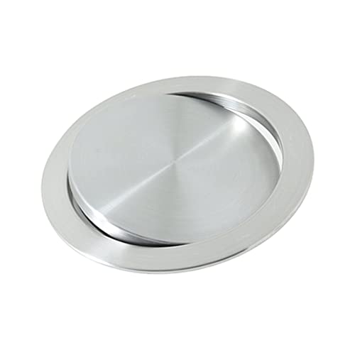 Couvercle de poubelle rond encastrable en acier inoxydable brossé pour comptoir