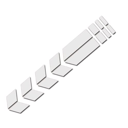 バイク フロントホイール カウル プロテクター カスタム ステッカー 反射シート ステッカーチューン デカール シール レーシングカスタム ドレスアップ(2種類6色_全12バリエーション) (WHITE_typeU)