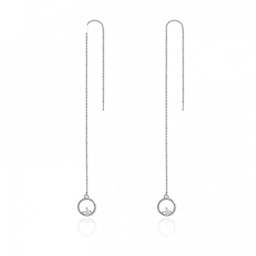 Boucles d'oreilles en argent sterling 925 massif et véritables zircons AAA
