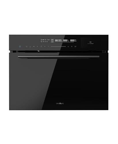 Cecotec Horno Microondas Integrable 60x45cm Bolero Hexa MWS704500 Glass Black. 3000W, 50L de Capacidad, 20 Funciones con Full Steam, Modo Eco, Defrost, Steam EasyClean, Electronic Timer