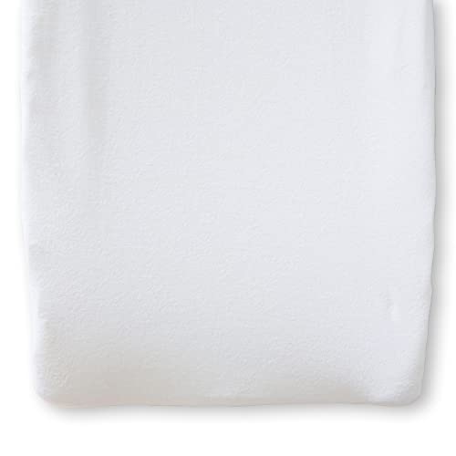 Image of Natemia Organic Cotton Changing Pad Cover - 16x32 - Silky Soft & Hypoallergenic - Fits Cradle & Bassinet - Perfect Baby Shower Registry Gift