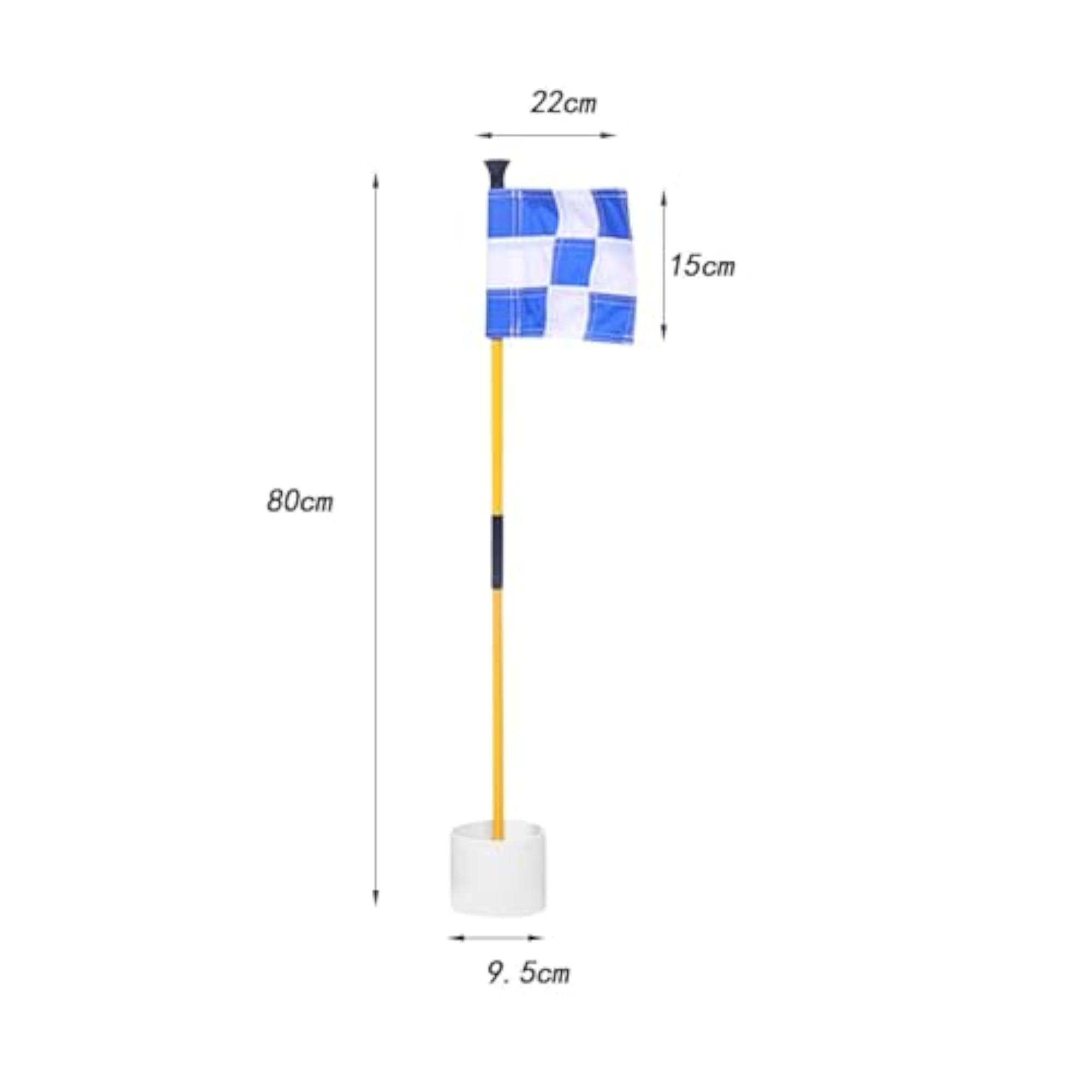 Portable Golf Putting Green & Hole Cup Set, Blue & White