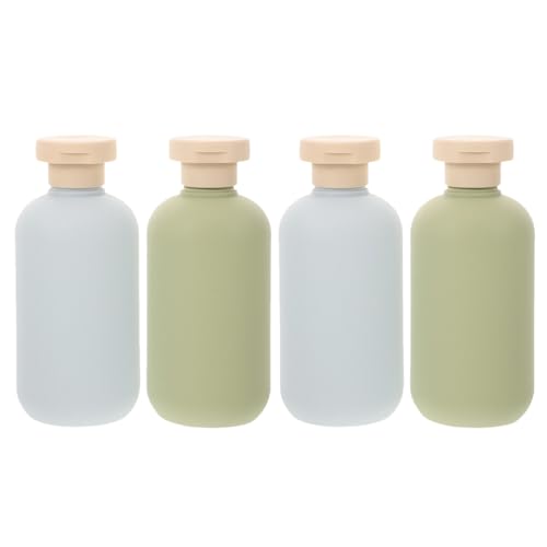 PENIKOKO 4 Piezas Combinación de botellas largo botellas de aseo botellas dispensadoras de viaje compresible para botella de silicona contenedor de champú Educación física