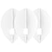 LSTYLE Dart Flights: L2 PRO Teardrop 2-Pack - for Soft Tip and Steel Tip Darts - White