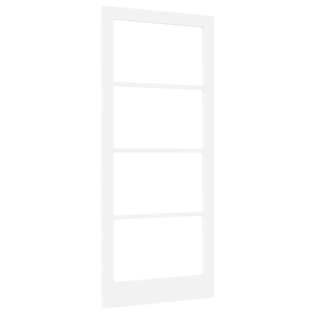 Hothingwell Puerta Interior ORKDAL Imprimado 93 x 211 cm | Madera de pino maciza, vidrio decorativo, para dormitorio sala cocina, instalación estándar o bricolaje