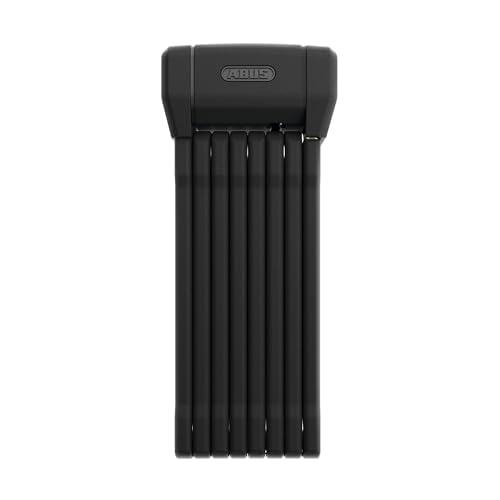 ABUS Lucchetto pieghevole BORDO 6200K SH - Lucchetto flessibile per biciclette con supporto - Corpo del lucchetto ruotabile di 360 gradi - Sicurezza grazie all'acciaio temprato - 127 cm, nero