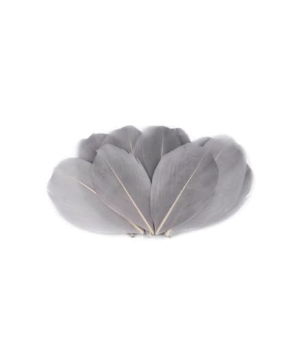 Artipistilos® Plumas De Ganso 5,5-7 Cm - Bolsa De 10 Unid. - Gris Claro - Oca Y Gallo