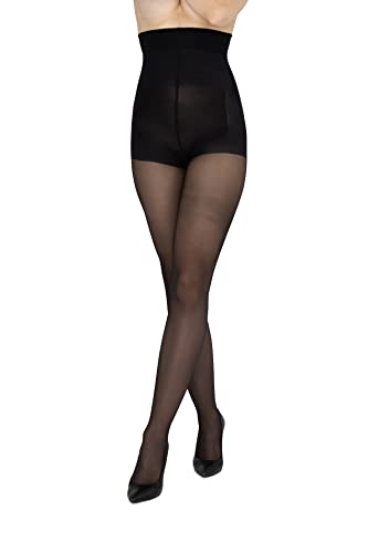 LORES Collant Snellenti Neri a Vita Alta con...