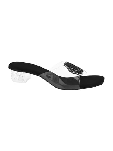 Image of SilverArrow womens Breezy Cove Heeled Sandal | Block Heel |Fashion Sandals |Jutti Sandal | Emboidery with Stone Design | Design perfect for Casual /Outdoor /Party