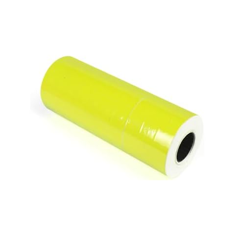 ICSTM Pricemarker Labels,10 Rolls 5000 pcs Double Line Price Label Paper for MX-6600 Price Gun Labeller,Price Gun Stickers for MX-6602/G6600/YH-689/CN-6600EOS (Yellow, S) Cover