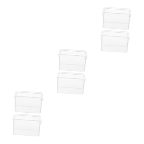 GLEAVI 3sets Clear Tea Bag Organizer Box for Tea Storage Elegant and Practical Design for Office and Home Use 2pcs*3