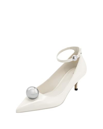 JW PEI Women's Jewel Buckle Kitten Heels Pumps