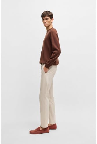 BOSS Mens Noel Mocc Portuguese-Crafted Moccasin Loafers in Suede with Penny Trim Size3