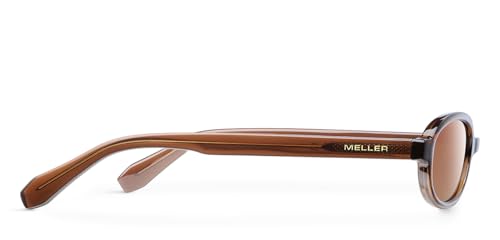 Image of Meller by Lenskart | Osei | Brown Full Rim Sunglasses | Large Oval Frame | Polarised and UV Protection | Contemporary Styles for Men & Women | Designed in Barcelona