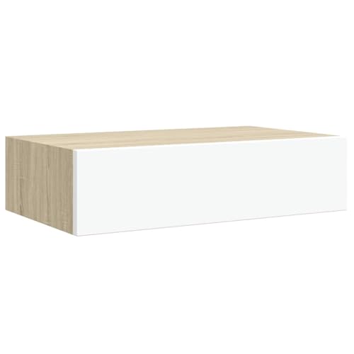 Étagère murale avec tiroir pour petits espaces console mdf 40x23,5 cm