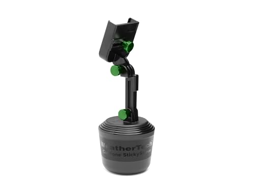 WeatherTech CupFone with Extension – Adjustable, Universal Cup Holder Cell Phone Mount Car & Truck Accessory – Best Design for iPhone & Smartphone Charging – Forest Green Metal Knobs