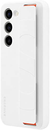 Samsung Coque Silicone avec lanière G S23+ Blanc