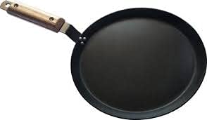 Damurhu Iron Flat Dosa Tawa with Wooden Handle Size-11