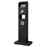 Standaschenbecher Abfallbehälter-Entsorgung aus Edelstahl, mit großem Inneneimer, leicht zu reinigen, für Terrassen und Garagen(41.7X15.71in)