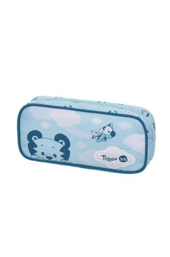 Estojo Escolar Simples Infantil Azul Tigor T Happy Pilot Pacific