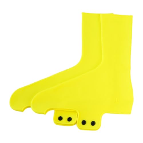 Cubrecalzados impermeables y antideslizantes de silicona para ciclismo, 2 piezas, amarillos, talla S miniatura 7