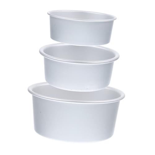 BIUDECO 3 piezas Molde Redondo Desmontable para Tartas Antiadherente para Hornear Postres y Bizcochos Fácil Desmoldar y Limpiar
