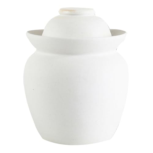 Tarro de cerámica para encurtidos, fermentación, Large Ceramic Pickle Jar with Water Seal Airlock Lid - Fermentation Crock for Kimchi and Sauerkraut(4L)