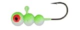 Lindy Ice Worm Jig, Chartreuse Green/Glow