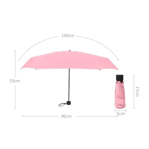 Pesfehhy Składany parasol mini parasol podróżny sprzęt przeciwdeszczowy deszczowy dzień parasol kieszonkowy mini składane parasole przeciwsłoneczne podróżne Umbr wysoka jakość, C