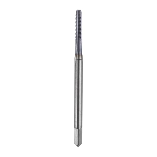HARFINGTON M2 x 0.4 Metric Thread Tap 6542 Cobalt High-Speed Steel TiCN Coated Plug Tap Right Hand 3 Straight Flutes Screw Threading Hand Tap
