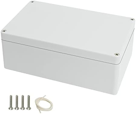 HoHaing Junction Box Waterproof Plastic Project Box IP65 Plastic Project Box Electrical Box Enclosure Gray White 7.87"x 4.72"x 2.95"(200x120x75mm)